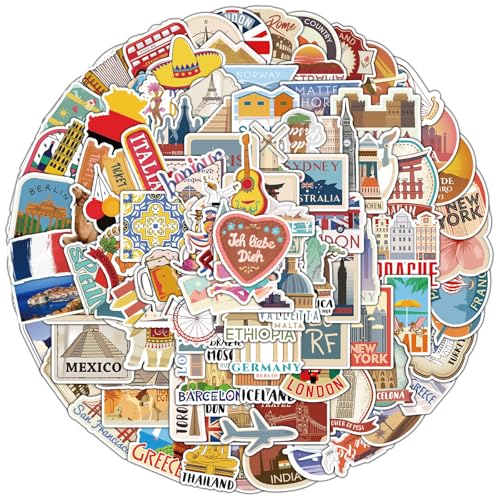 TYXHXTF 200PCS Travel Sticker Set, Vintage Reise, Aufkleber für Koffer Scrapbook Skateboard Auto Fahrrad Helm Laptop Motorrad Wasserfest TYXHXTF 200PCS Travel Sticker Set, Vintage Reise, Aufkleber für Koffer Scrapbook Skateboard Auto Fahrrad Helm Laptop Motorrad Wasserfest von TYXHXTF
