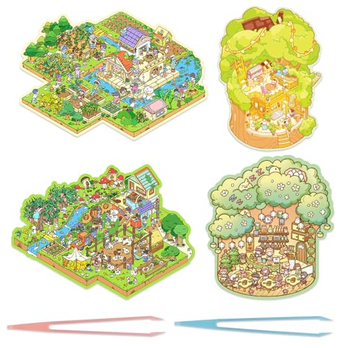 TYXHXTF 4 Sets 3D House Stickers, Weide Sticker 3D, 3D Sticker Scene, Haus Aufkleber Machen Sie Ihren Eigenen, Relief Stress für Erwachsene und Kinder TYXHXTF 4 Sets 3D House Stickers, Weide Sticker 3D, 3D Sticker Scene, Haus Aufkleber Machen Sie Ihren Eigenen, Relief Stress für Erwachsene und Kinder von TYXHXTF