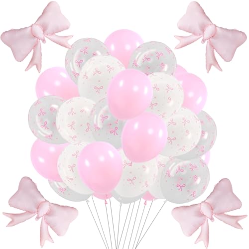 TYXHXTF 49PCS Bow Balloons, Pink Bow Balloons, Pastel Light Pink Balloon for Girls Women Birthday Decoration Coquette Bachelorette Party Supplies Theme Decor TYXHXTF 49PCS Bow Balloons, Pink Bow Balloons, Pastel Light Pink Balloon for Girls Women Birthday Decoration Coquette Bachelorette Party Supplies Theme Decor von TYXHXTF