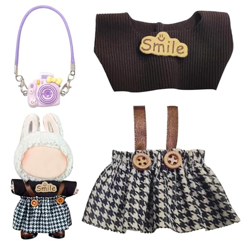TYXHXTF La-Bu Puppenkleidung, bubu Plush Doll Clothes, La-bu Plush Keyring, Passende Kleidung für Die bubu-Plüsch Toy, 17 cm Große Kleidung für La-bu-bu Puppe, bu-bu Kleidung Plüsch von TYXHXTF