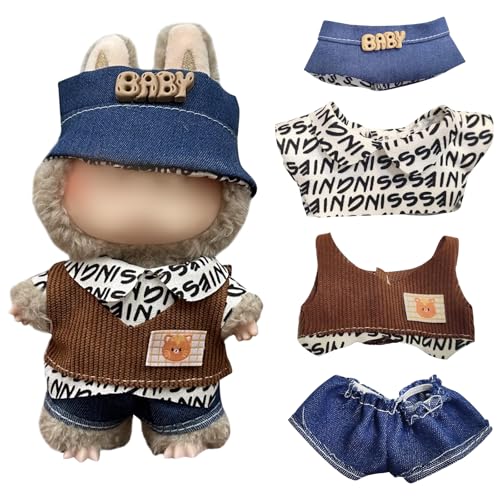TYXHXTF La-pu-bu Puppenkleidung, bubu Plush Keyring, Passende Kleidung für Die bu-bu-bu-Plüsch Toy, 17 cm Große Kleidung für La-bu Puppe, bu-bu Kleidung Plüsch TYXHXTF La-pu-bu Puppenkleidung, bubu Plush Keyring, Passende Kleidung für Die bu-bu-bu-Plüsch Toy, 17 cm Große Kleidung für La-bu Puppe, bu-bu Kleidung Plüsch von TYXHXTF