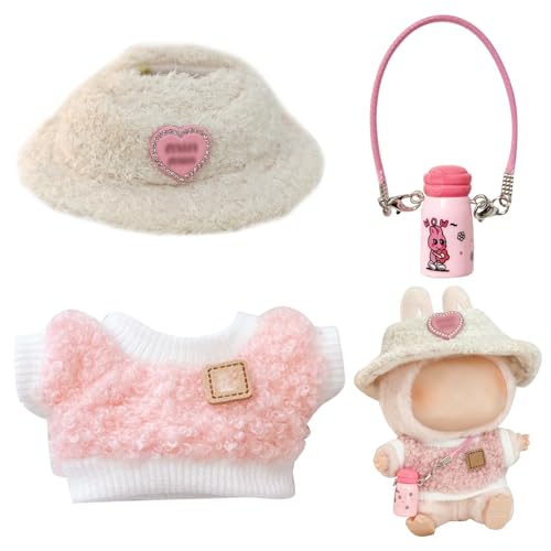 TYXHXTF pop-La-bu-bu Plush Cute Doll Clothes, bubu Puppenkleidung, Passende Kleidung für Die bu-bu-Plüsch Toy, 17 cm Große Kleidung für La-pu-bu Puppe, La-bu Kleidung Plüsch von TYXHXTF