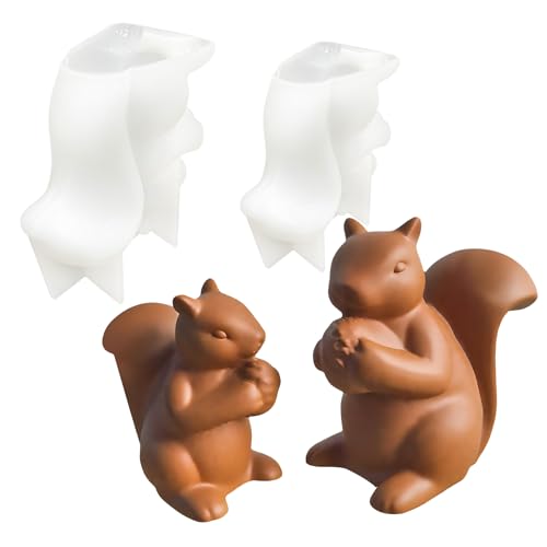 TZEKING 2 Stück Silikonform Eichhörnchen,Gießformen Silikon Eichhörnchen,Tiere Kerzen Silikonformen,Zum Gießen Eichhörnchen Hält Einen Tannenzapfen,Gipsformen Zum Gießen,für Deko & Bastelarbeiten TZEKING 2 Stück Silikonform Eichhörnchen,Gießformen Silikon Eichhörnchen,Tiere Kerzen Silikonformen,Zum Gießen Eichhörnchen Hält Einen Tannenzapfen,Gipsformen Zum Gießen,für Deko & Bastelarbeiten von TZEKING