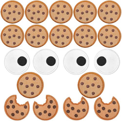TZEKING 20 Stücke Keks Aufnäher,Cookie Patches,Bügelflicken Augen,DIY Karneval Aufnäher,Aufbügelbare Aufnäher,Keks Stickerei Kleidung Patch,für Dekorieren Oder Reparieren Von Kleidung TZEKING 20 Stücke Keks Aufnäher,Cookie Patches,Bügelflicken Augen,DIY Karneval Aufnäher,Aufbügelbare Aufnäher,Keks Stickerei Kleidung Patch,für Dekorieren Oder Reparieren Von Kleidung von TZEKING