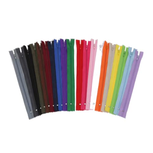 TZMY-EU Reißverschlüsse 20 Farben Nylon Reißverschlüsse 20cm Reißverschluss Plastik 40 Stück Langer Reißverschlüsse für Nähen Hosen Kleidern Zelten Sofakissen von TZMY-EU