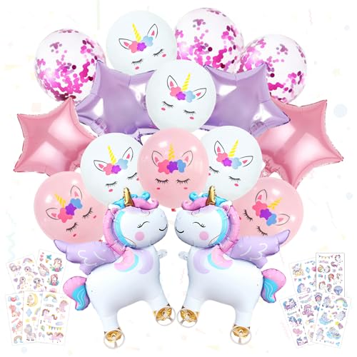 Einhorn Luftballons Geburtstagsdeko Einhorn Folienballon Stehend Einhorn Luftballon Deko Einhorn Geburtstagsdeko Mädchen Einhorn Deko Kindergeburtstag für Mädchen Geburtstags Festival Party Dekoration von TZQFROCE