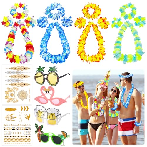 TZQFROCE 10 Stück Hawaii Ketten Blumenketten Hawaii Hawaii Party Deko Party Brille Hawaii Hawaiian Tattoo Hawaii Deko für Hawaiian Party Strand Dekorationen Zubehör TZQFROCE 10 Stück Hawaii Ketten Blumenketten Hawaii Hawaii Party Deko Party Brille Hawaii Hawaiian Tattoo Hawaii Deko für Hawaiian Party Strand Dekorationen Zubehör von TZQFROCE