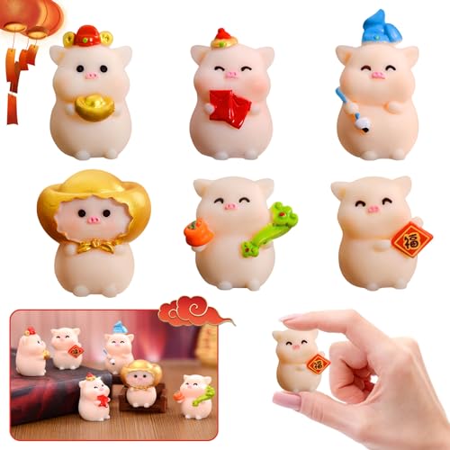 TZQFROCE Glücksschweinchen 6 Stück Glücksschweine Mini Schweinchen Glücksbringer Glücksschweinchen Kleine für DIY Handwerk Kuchen Dekoration Fee Garten Decoratinon Kinder Party TZQFROCE Glücksschweinchen 6 Stück Glücksschweine Mini Schweinchen Glücksbringer Glücksschweinchen Kleine für DIY Handwerk Kuchen Dekoration Fee Garten Decoratinon Kinder Party von TZQFROCE