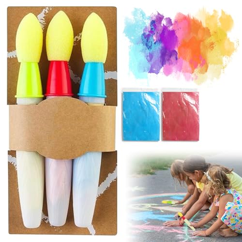 TZQFROCE Kinder-Kreidefarben-Kunstspielzeug-Set Kinder Basteln Scrapbooking Pinsel DIY-Bürgersteig-Kreidepinsel-Set für Jungen Mädchen TZQFROCE Kinder-Kreidefarben-Kunstspielzeug-Set Kinder Basteln Scrapbooking Pinsel DIY-Bürgersteig-Kreidepinsel-Set für Jungen Mädchen von TZQFROCE