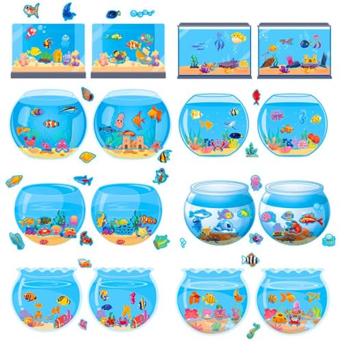 Meerestier Aufkleber 24 Blatt Kinder Sticker Set Meerestiere Aufkleber Kinder Meer Tiermuster Sticker für Jungen Mädchen Geburtstag Geschenke von TZQFROCE