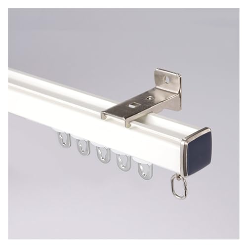 TZUFA 1-6m Deckenschiene, Decken- Oder Wandmontage, Hochleistungs-Vorhangschiene, Aluminium Gardinenschiene Vorhangstange, Für Raumteiler (Color : White-A, Size : 3.2m(2 * 1.1m+1m)) von TZUFA