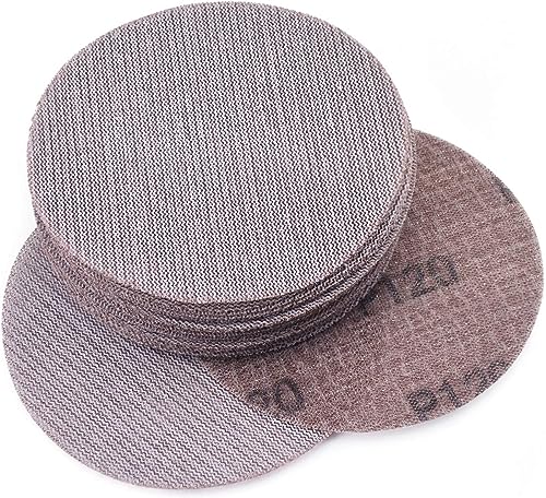 TZUGSM Netzschleifscheiben 25 stücke 5 Zoll 125mm Mesh Haken & Schleife Schleif Freies Disc Anti-Blocking Sharp Schleifen Schleifpapier(Grit 100#) von TZUGSM