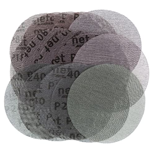 TZUGSM Netzschleifscheiben 30 Teile/schachtel 3 Zoll 75mm Schleifpapier Auto Net Mesh Kostenloser Anti-Blocking 80-320 Grits Trocken Entfernung Finish Schleifen(80) von TZUGSM