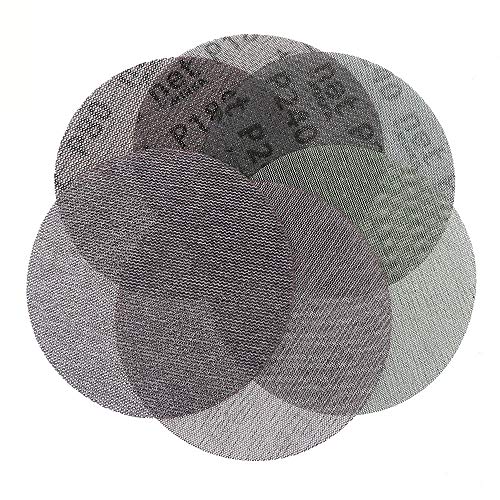 TZUGSM Netzschleifscheiben 50 Teile/schachtel 6 Zoll 150mm Schleifpapier Mesh Kostenloser Anti-Blocking 80/120/180/240/320 Grits(240) von TZUGSM