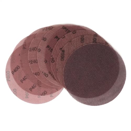 TZUGSM Netzschleifscheiben Mesh 9 Zoll Haken und Schleife Net 60-1000 Grits Staubfreie Schleifpads for Auto Holz Trockenbau Metall Polieren Schleifen(800) von TZUGSM
