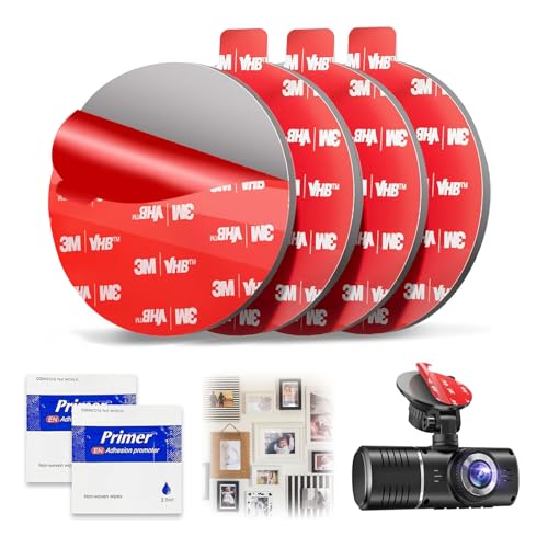 3M VHB rundes doppelseitiges Klebeband für Saugnapfhalterung, 7,2 cm, hitzebeständiges Montage-Klebeband für Armaturenbrett, Kamera, GPS, iPad, Auto, Handy-Saugnapf-Halter mit 2 Haftvermittlern, 4 3M VHB rundes doppelseitiges Klebeband für Saugnapfhalterung, 7,2 cm, hitzebeständiges Montage-Klebeband für Armaturenbrett, Kamera, GPS, iPad, Auto, Handy-Saugnapf-Halter mit 2 Haftvermittlern, 4 von TZWXHDM