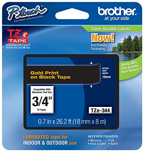 Brother TZe P-Touch-Klebeband für Brother PT-P700, PTP700, 18 mm, Gold auf Schwarz Brother TZe P-Touch-Klebeband für Brother PT-P700, PTP700, 18 mm, Gold auf Schwarz von TZe Tapes
