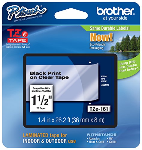 Brother TZe P-Touch Schriftband für Brother PT-530 / PT530, 36 mm, Schwarz auf Transparent Brother TZe P-Touch Schriftband für Brother PT-530 / PT530, 36 mm, Schwarz auf Transparent von TZe Tapes