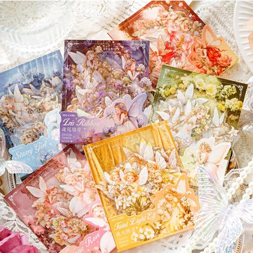 180Pcs Scrapbooking Zubehör Stickers Set,Flower Fairy Scrapbook Bullet Journal Zubehör Sticker PET Vintage Aufkleber für Scrapbooking，Journal Calendar，Photo Album，Notebook Album Sticker DIY von Ta Merry