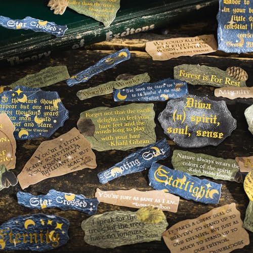Scrapbook Stickers Set,180 Stück Papier Scrapbooking Zubehör,Aufkleber for Scrapbooking,Bullet Journal Zubehör,Junk Journal,DIY Crafts（Retro Dictionary） von Ta Merry