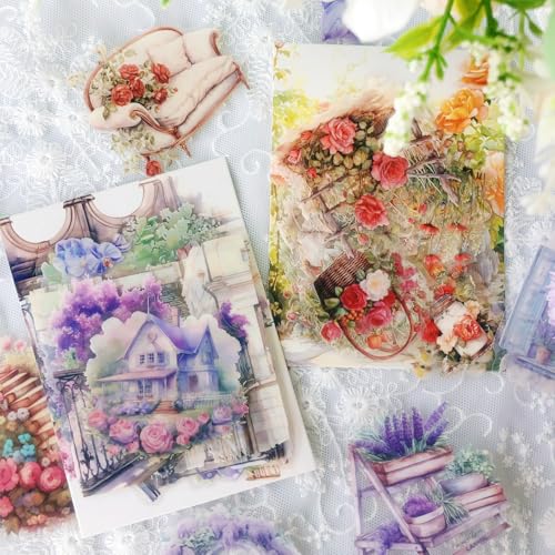 Ta Merry Gartenaufkleber, 60 Stück, Scrapbooking-Zubehör, Journaling-Zubehör, Aufkleber, ästhetisch für Scrapbooking, Kartenherstellung, DIY (Gartenaufkleber 1) von Ta Merry