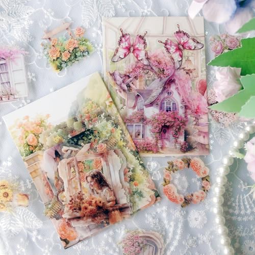 Ta Merry Gartenaufkleber, 60 Stück, Scrapbooking-Zubehör, Journaling-Zubehör, Aufkleber, ästhetisch für Scrapbooking, Kartenherstellung, DIY (Gartenaufkleber 2) von Ta Merry