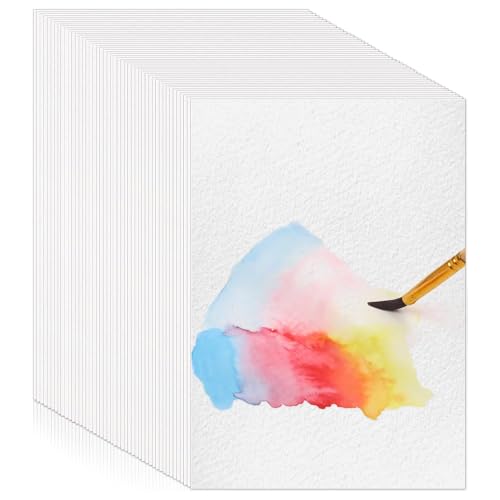70 Blätter Aquarellpapier 300g, Aquarellblock Watercolor Paper Weiß Aquarellblock Aquarell Papier Zeichenpapier für Adventskalender Weihnachts Neujahr DIY Geburtstag(5 x 7 Zoll) von Taasmoog