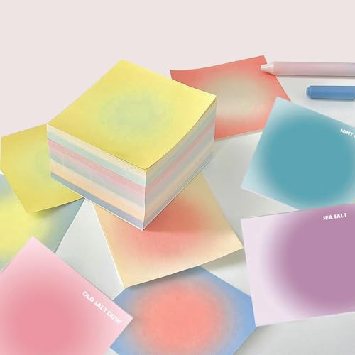 Farbige Haftnotizen, 560 Blatt Selbstklebende Haftnotizzettel, Schöne Farbe Quadrat Notizblöck Super Sticky Notes für Büro Schule Zuhause 80 x 80 mm von Taasmoog