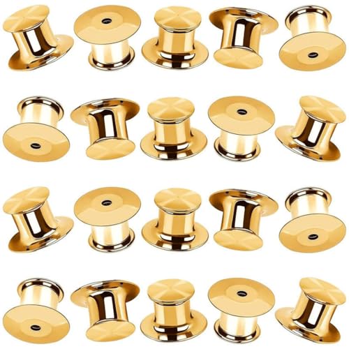 Tabanzhe Sicherungsstift-Verschlüsse, 20 Stück, sichere Metall-Pin-Abzeichenschlösser, Ersatzverschlüsse für Schmuck, Broschen, Namensschilder, Basteln, DIY (Gold) von Tabanzhe