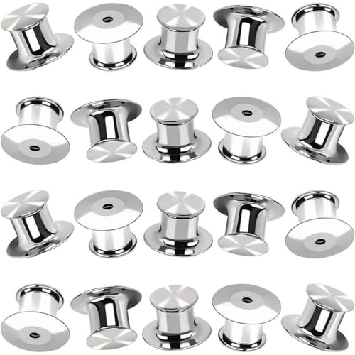 Tabanzhe Sicherungsstift-Verschlüsse, 20 Stück, sichere Metall-Pin-Abzeichenschlösser, Ersatzverschlüsse für Schmuck, Broschen, Namensschilder, Basteln, DIY (Silber) von Tabanzhe