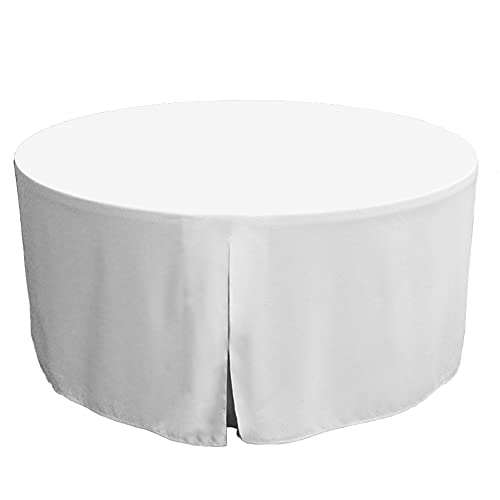 Tablevogue Tischdecke, rund, 100 % Polyester, Weiß, 152 cm von Martex