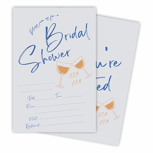 Tabyon A05 Einladungskarten für Brautpartys, mit Umschlägen, Minimalismus, zum Ausfüllen von Paaren, Hochzeitseinladungen, Partyzubehör und Zubehör (25 Stück) von Tabyon
