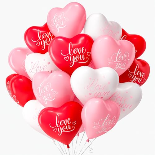 30 Stück Herzluftballons Rot Rosa Weiße Herz Latexballons 12-Zoll Herz Helium Luftballons Herzform Latexballons für Valentinstag Heiratsanträge Verlobung Hochzeitsdeko Geburtstag Party Deko 30 Stück Herzluftballons Rot Rosa Weiße Herz Latexballons 12-Zoll Herz Helium Luftballons Herzform Latexballons für Valentinstag Heiratsanträge Verlobung Hochzeitsdeko Geburtstag Party Deko von Tacobear