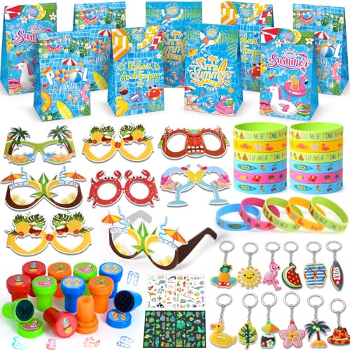 Pool Sommer Mitgebsel Kindergeburtstag Gastgeschenke Jungen Mädchen mit Geschenktüten Brille Armbänder Tattoo Sticker, Strand Hawaii Party Deko Spielzeug Kinder Pinata Füllung Give Aways Mitbringsel Pool Sommer Mitgebsel Kindergeburtstag Gastgeschenke Jungen Mädchen mit Geschenktüten Brille Armbänder Tattoo Sticker, Strand Hawaii Party Deko Spielzeug Kinder Pinata Füllung Give Aways Mitbringsel von Tacobear