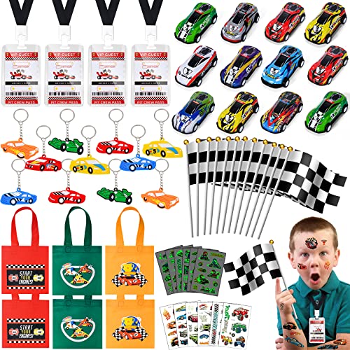 Rennautos Mitgebsel Kindergeburtstag Junge 72Stk. Mini Auto Spielzeug, Rennwagen Tätowierungen, Schlüsselanhänger, Flagge, Lizenz, Rennautos Partyzubehör für Give Aways Kindergeburtstag Gastgeschenke Rennautos Mitgebsel Kindergeburtstag Junge 72Stk. Mini Auto Spielzeug, Rennwagen Tätowierungen, Schlüsselanhänger, Flagge, Lizenz, Rennautos Partyzubehör für Give Aways Kindergeburtstag Gastgeschenke von Tacobear