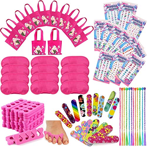 Tacobear 96 Stück Spa Party Set Mitgebsel Mädchen mit Schlafmaske Bunte Haarsträhnen Kinder Nägel Zubehör Mini Nagelfeile Zehenspreitzer Einhorn Nagelaufkleber Partytüten Spa Geburtstag Gastgeschenke Tacobear 96 Stück Spa Party Set Mitgebsel Mädchen mit Schlafmaske Bunte Haarsträhnen Kinder Nägel Zubehör Mini Nagelfeile Zehenspreitzer Einhorn Nagelaufkleber Partytüten Spa Geburtstag Gastgeschenke von Tacobear