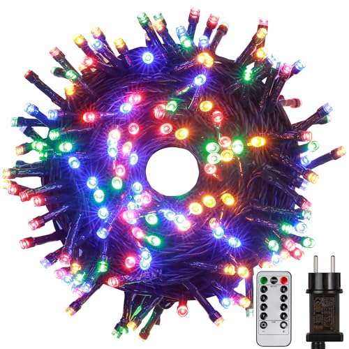 Tacobey LED Lichterkette Weihnachtsbaum Außen Innen mit Fernbedienung, 20M 200 LED Weihnachtsbeleuchtung Außen Strombetrieben, Timer, 8 Modi, Wasserdicht Weihnachten Deko Lichterkette Bunt Tacobey LED Lichterkette Weihnachtsbaum Außen Innen mit Fernbedienung, 20M 200 LED Weihnachtsbeleuchtung Außen Strombetrieben, Timer, 8 Modi, Wasserdicht Weihnachten Deko Lichterkette Bunt von Tacobey