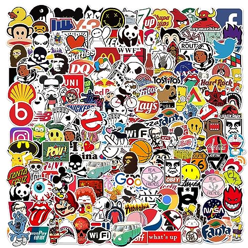 200 Stück Aufkleber für Wasserflaschen Laptop Autos Coole Aufkleber für Erwachsene Teenager Kinder, Aufkleber Pack für Skateboard Durable Vinyl Waterproof Sticker von Tacomexi