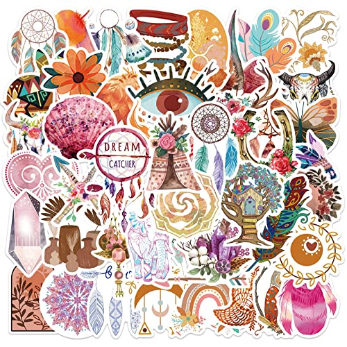 50 Stück Bohemien Aufkleber Vinyl Sticker für Wasserflaschen, Tumbler, Gepäck, Skateboard, Stoßstange, Sammelalbum, Becher, Aufkleber, Geschenk für Kinder, Teenager, Erwachsene 50 Stück Bohemien Aufkleber Vinyl Sticker für Wasserflaschen, Tumbler, Gepäck, Skateboard, Stoßstange, Sammelalbum, Becher, Aufkleber, Geschenk für Kinder, Teenager, Erwachsene von Tacomexi