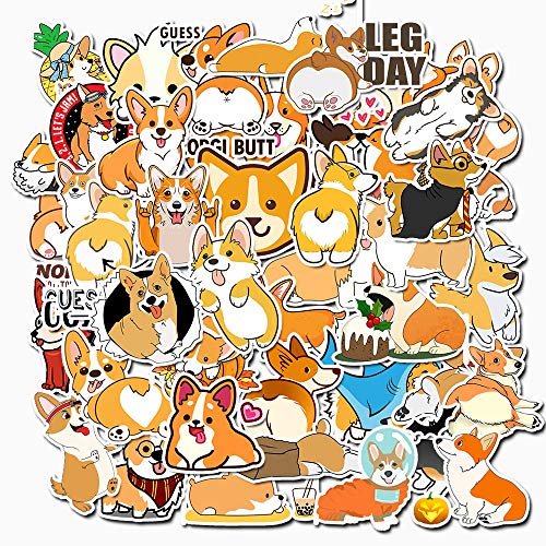 50 Stück Korgi Aufkleber Niedliche Vinyl Sticker für Wasserflaschen, Tumbler, Gepäck, Skateboard, Stoßstange, Sammelalbum, Becher, Aufkleber, Geschenk für Kinder, Teenager, Erwachsene 50 Stück Korgi Aufkleber Niedliche Vinyl Sticker für Wasserflaschen, Tumbler, Gepäck, Skateboard, Stoßstange, Sammelalbum, Becher, Aufkleber, Geschenk für Kinder, Teenager, Erwachsene von Tacomexi