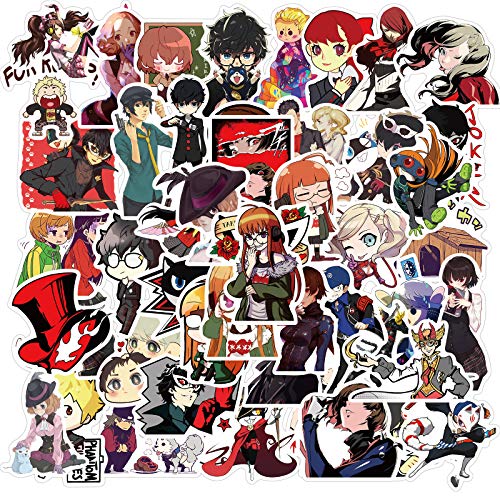 Spiel PERSONA Sticker Pack 50pcs, Vinyl-Aufkleber für Wasserflaschen Laptop Skateboard Notebook, Geschenk für Erwachsene Kinder Teens von Tacomexi
