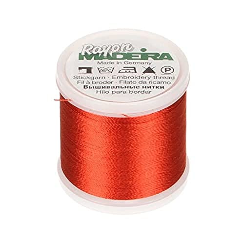 Madeira Rayon No.40 Maschinenstickgarn, 200 Meter Länge, #1221 Orange von Tacony Corporation