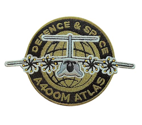 ATLAS Defence & Space Aufnäher A400M Patch 7 cm mit Heißkleber von Tacro