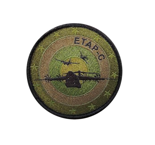 ETAP-C Militärischer Aufnäher für Luftfahrt, NATO-Kurs, bestickt, 9 cm, Militärgrün ETAP-C Militärischer Aufnäher für Luftfahrt, NATO-Kurs, bestickt, 9 cm, Militärgrün von Tacro