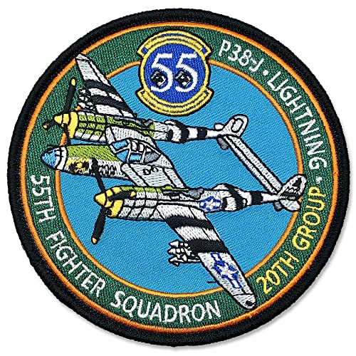 World War II Aircraft Edition 55th Fighter Squadron P38-J-LIGHTNING Aufnäher World War II Aircraft Edition 55th Fighter Squadron P38-J-LIGHTNING Aufnäher von Tacro