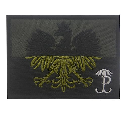Polnische Flagge Militär Patch Stoff bestickte Abzeichen Patch Taktische Aufkleber für Kleidung mit Klettverschluss (Farbe2) von Tactical Embroidered Patch