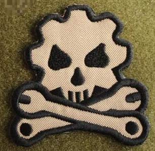 Combat Death Mechaniker Stickerei Patch Military Tactical Moral Patch Badges Emblem Applique Hook Patches für Kleidung Rucksack Zubehör von Tactical Embroidery Patch