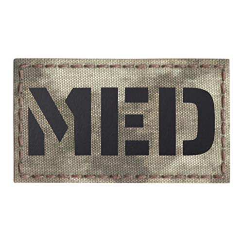 IR A-TACS AU MED Medical EMS 2 x 3,5 Infrarot Arid Tan Tactical Moral Fastener Patch von Tactical Freaky