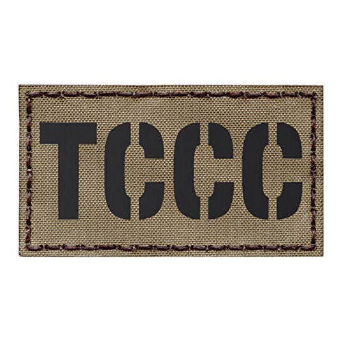 IR Tan TCCC Tactical Combat Casualty Care TC3 MEDEVAC CASEVAC Dustoff 2x3.5 Hook Patch von Tactical Freaky