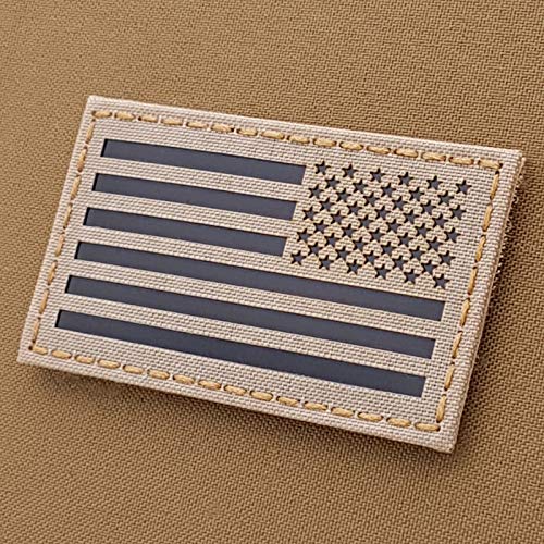 IR USA American Reversed Flag 2x3.5 Desert Sand Tan IFF Tactical Morale Touch Fastener Patch von Tactical Freaky